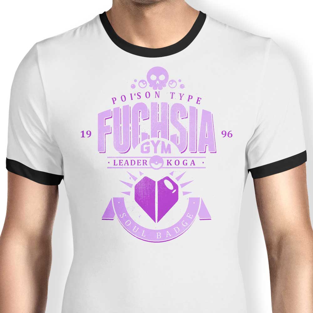 Fuchsia City Gym Men's Ringer Style Cotton T-Shirt