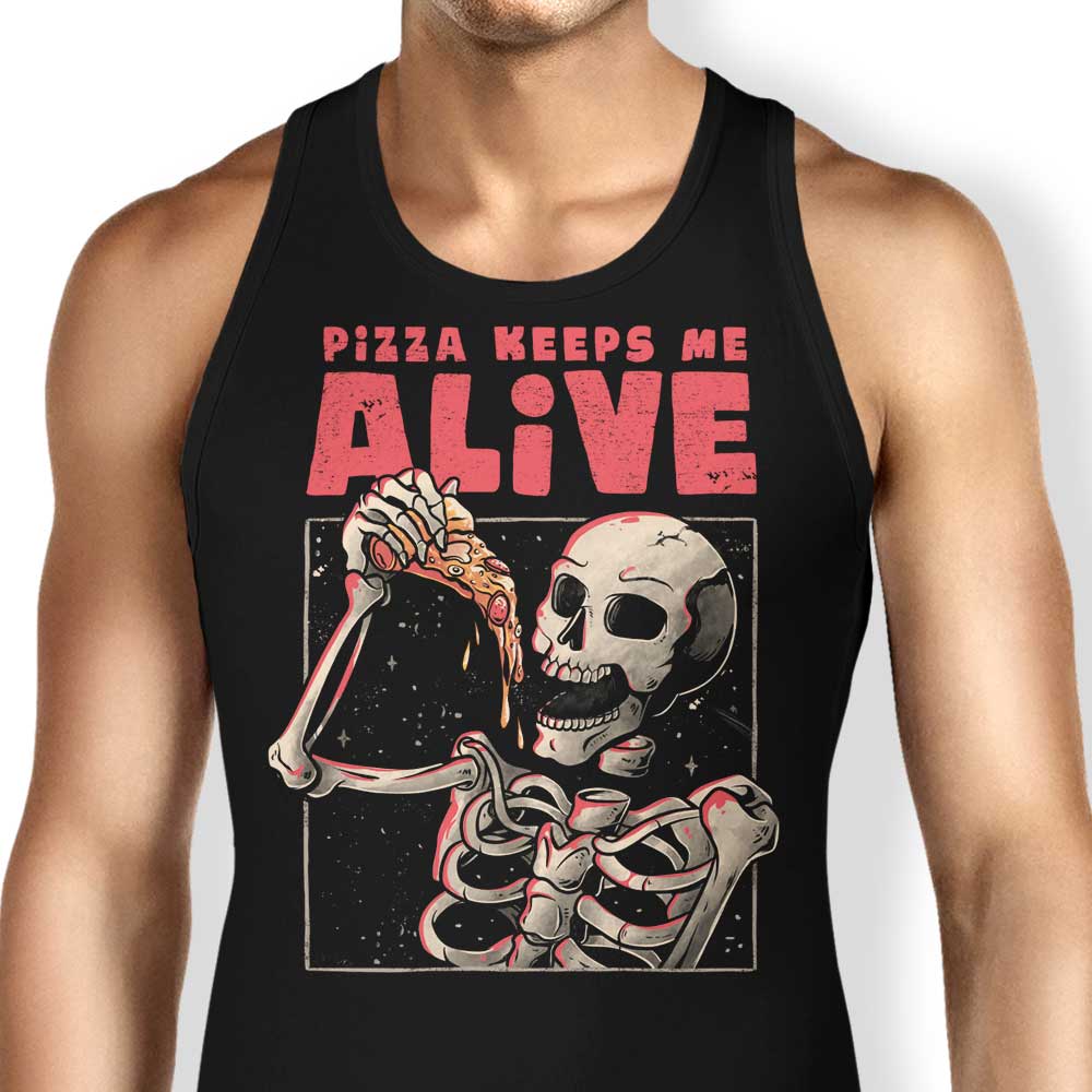 Edu.ely's 'Pizza Keeps Me Alive' Comfortable Unisex and Women's Tank Tops