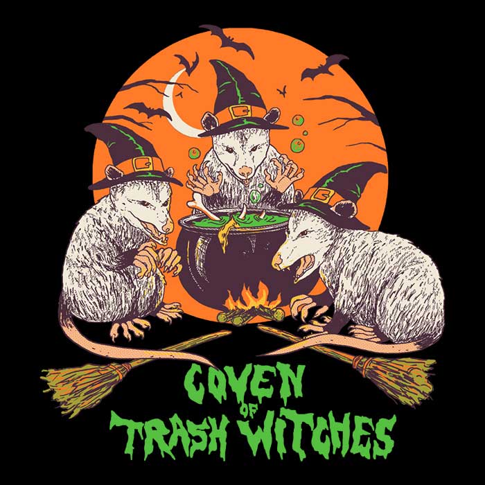 Coven of Trash Witches 3/4 Sleeve Raglan Style T-Shirt for Fashion Lovers