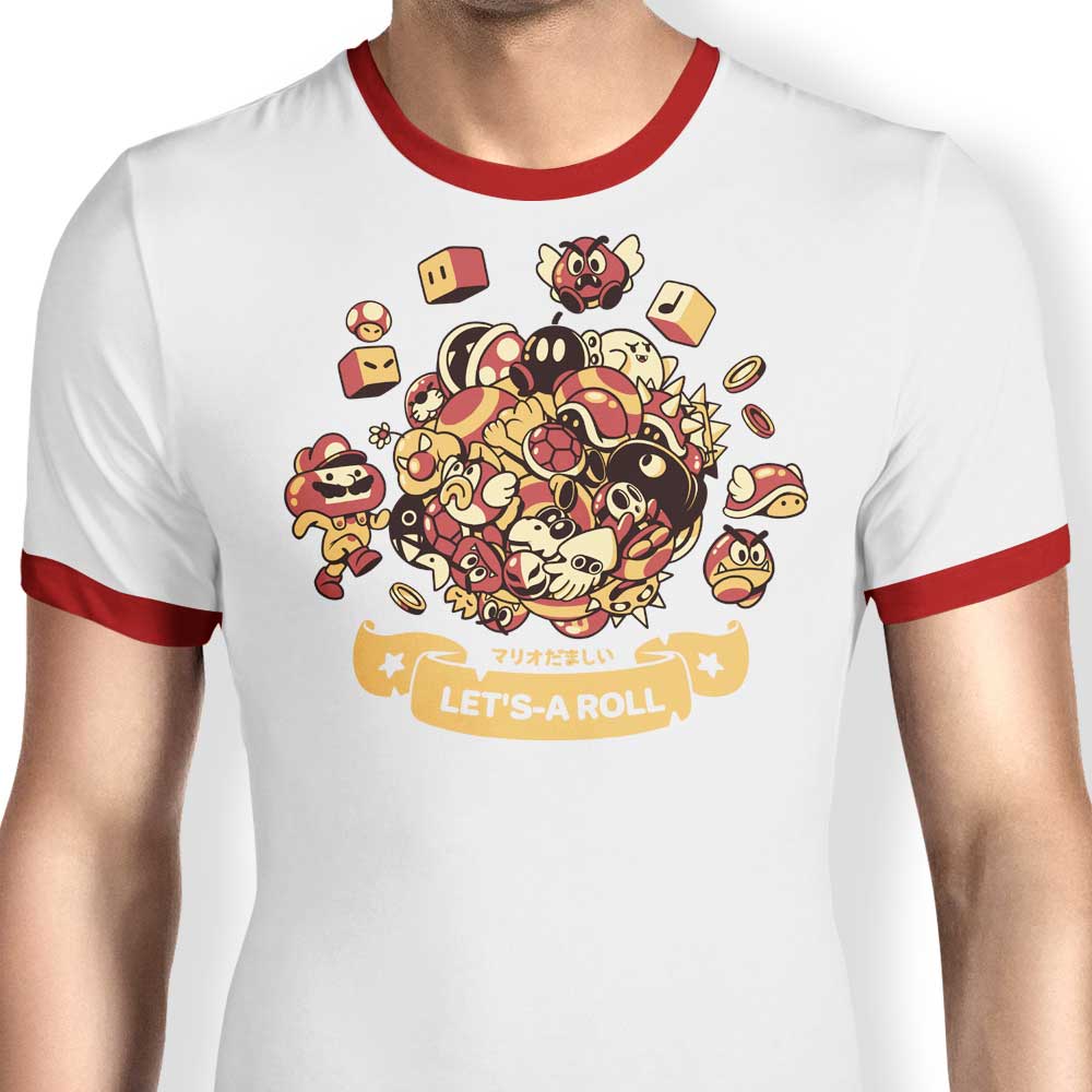 Ilustrata's Katamario-themed Men's Ringer Cotton T-Shirt