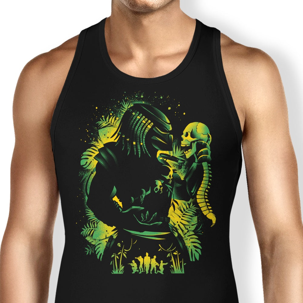 Alemaglia's Soft and Comfortable 'Hunter of Human' Tank Tops for Men and Women