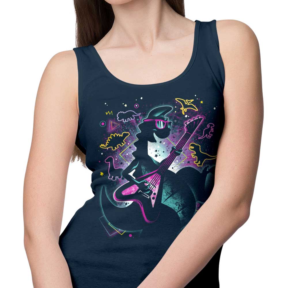 Alemaglia's Rocking Dinosaur Unisex and Women's Comfortable Tank Tops