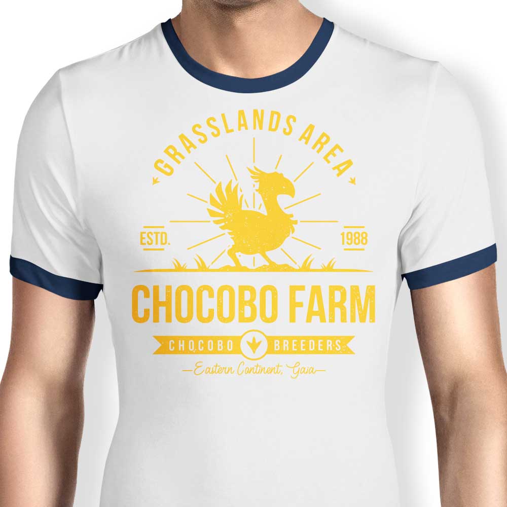 Alundrart Design's Chocobo Farm Stylish Ringer T-Shirt