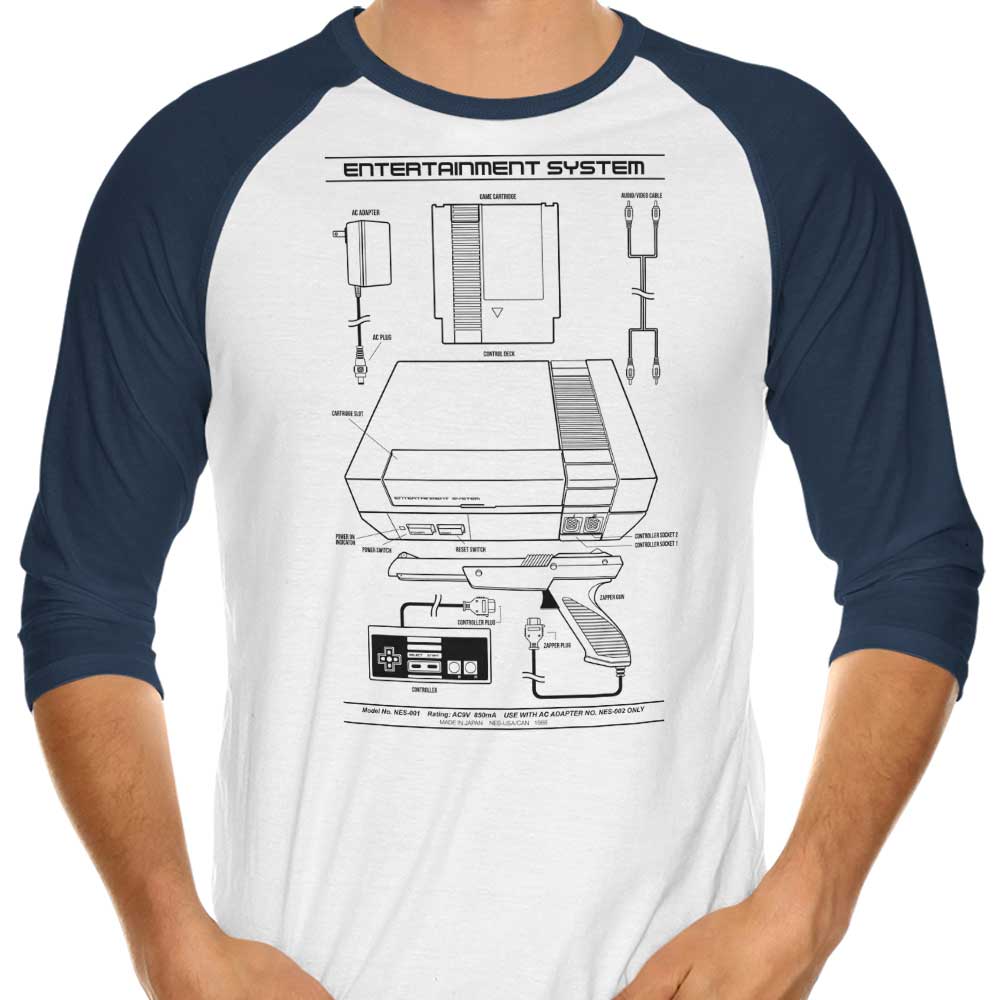 3/4 Sleeve Raglan Alternative Entertainment System T-Shirt