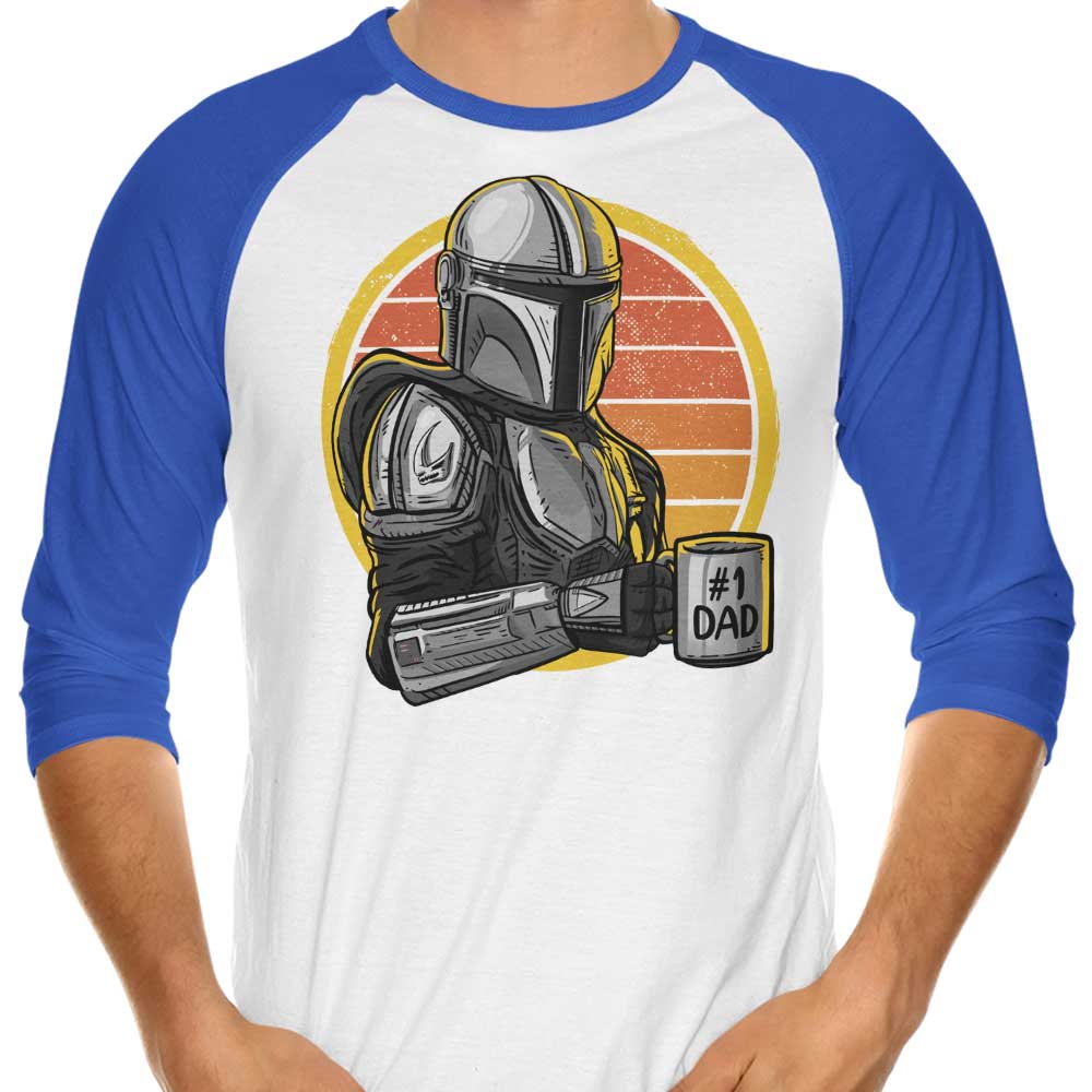 Galaxy's Top - Rated Dad 3/4 Sleeve Raglan T - Shirt