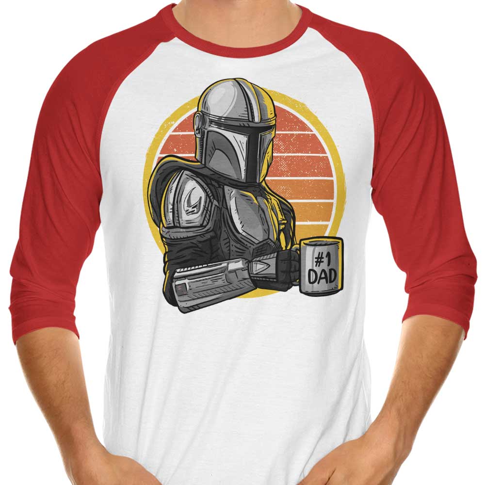 Galaxy's Top - Rated Dad 3/4 Sleeve Raglan T - Shirt