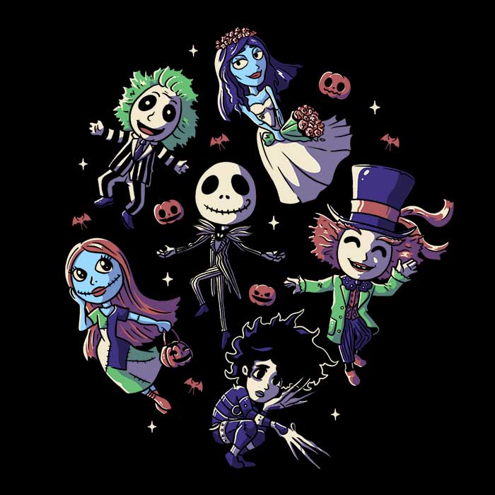 Edu.ely's Burton's Halloween Men's Ringer T - Shirt in S to 4XL Sizes