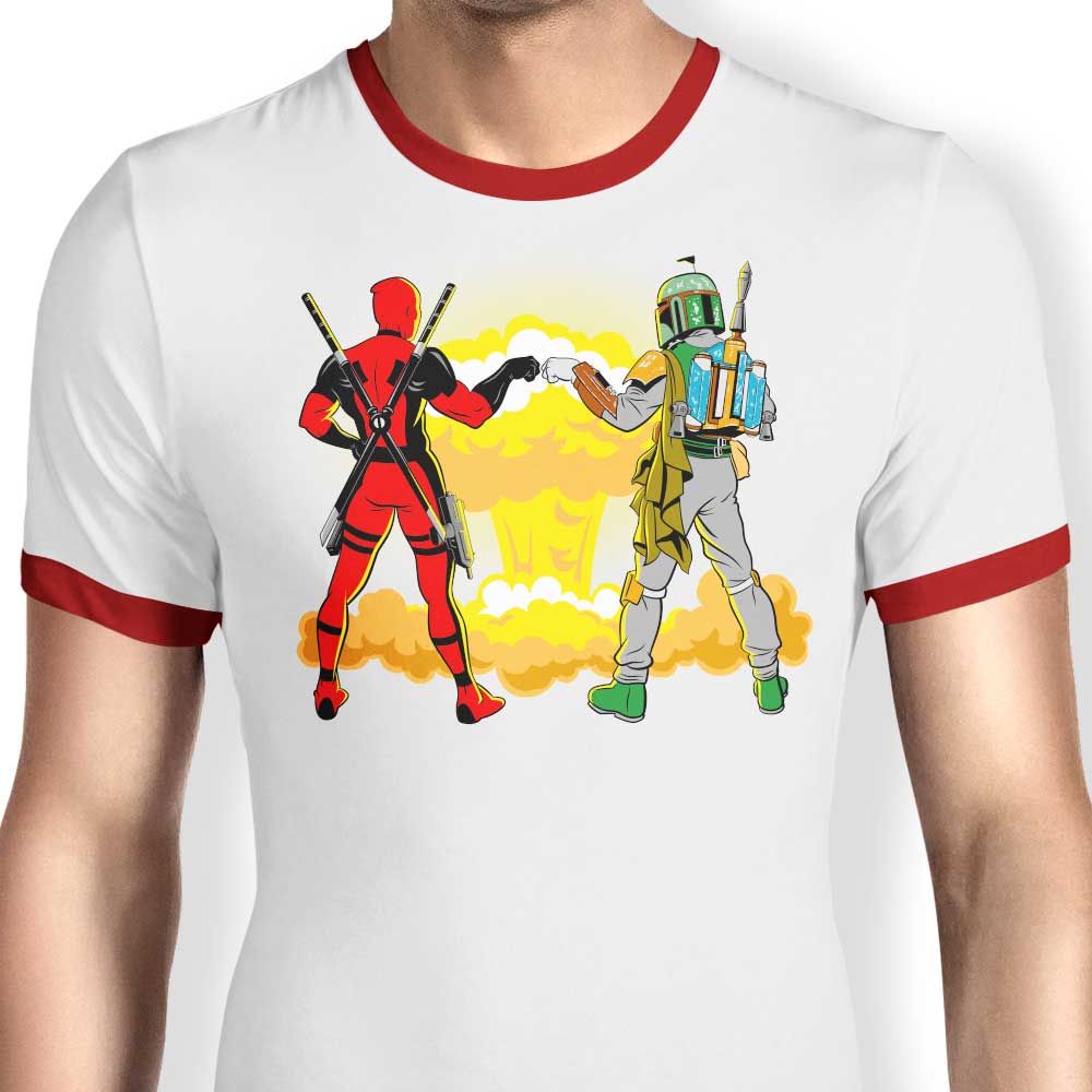 Epic Coinbox Tees Men's Ringer T-Shirt with Cool Bro Fist Design