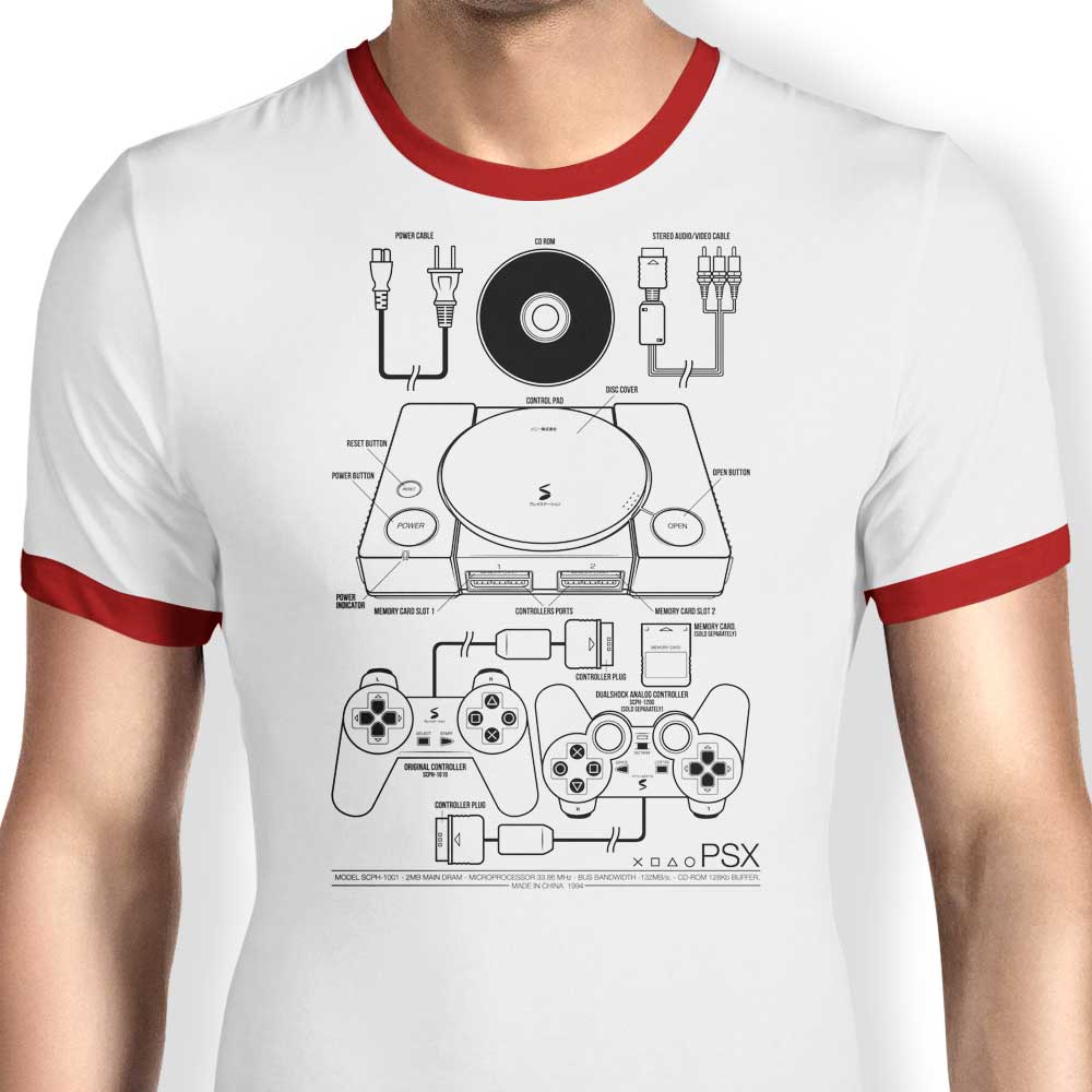 Adam Works PSX Branded Ringer Style T-Shirt