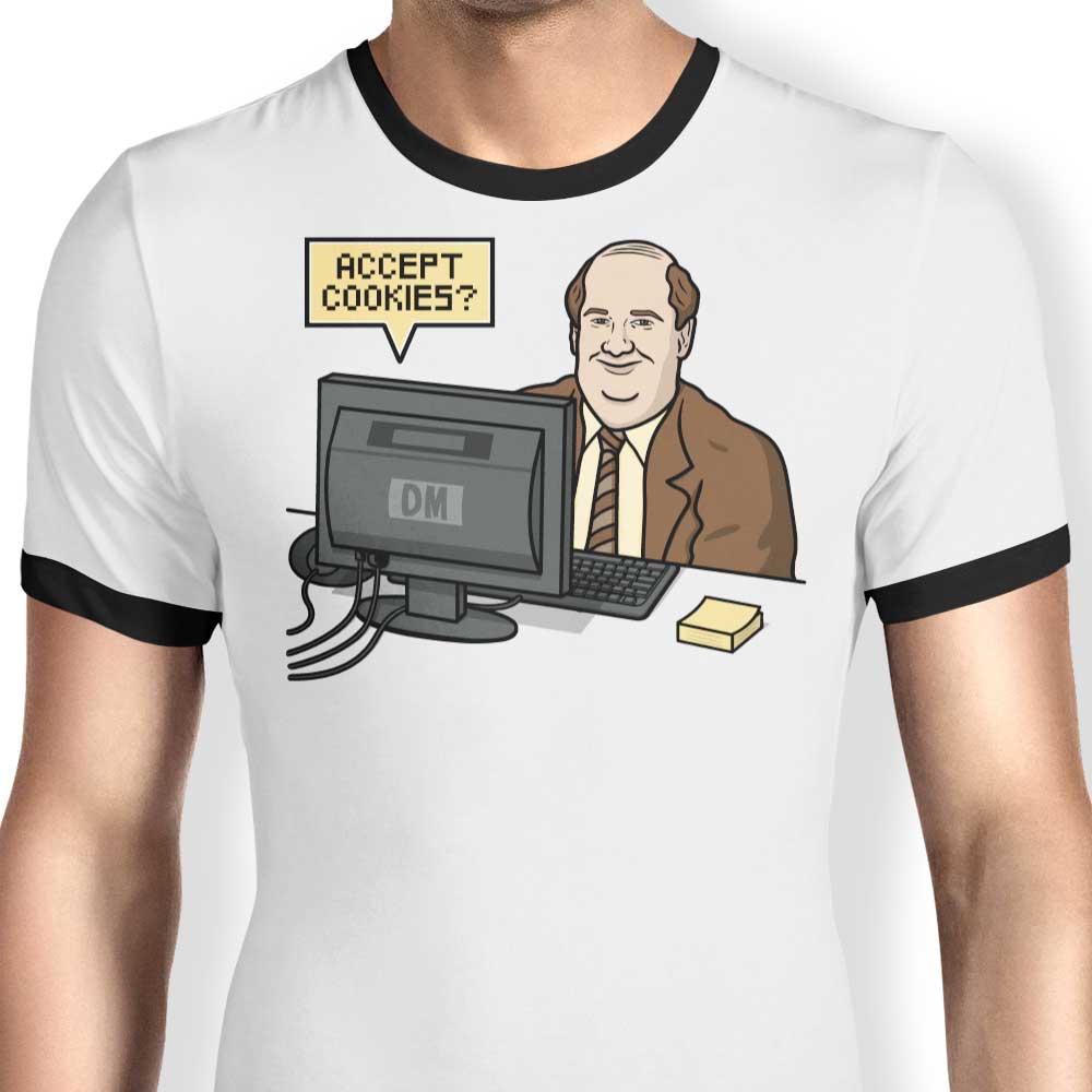 Raffiti's Accept Cookies Classic Men's Ringer T-Shirt for All Sizes