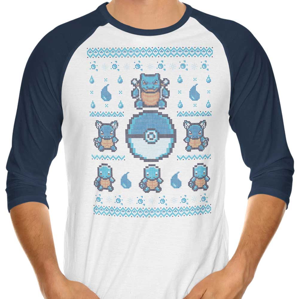 3/4 Sleeve Raglan Typhoonic Art Water Trainer Sweater T-Shirt