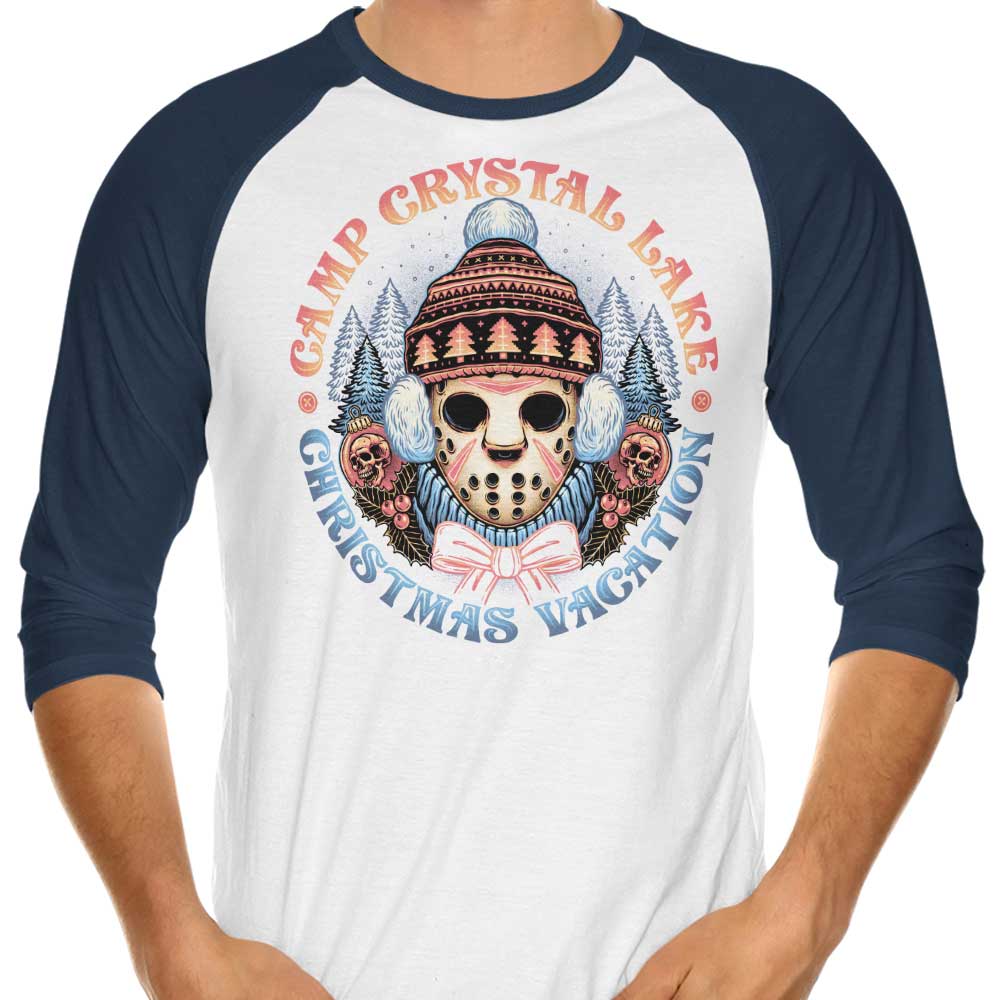 Momma Gorilla's Camp Christmas 3/4 Sleeve Raglan Style T-Shirt for a Festive Look