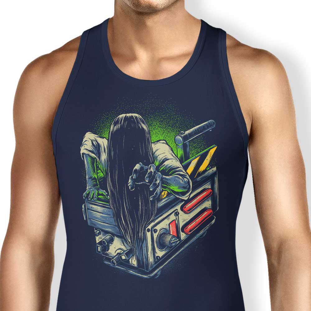 Glitchygorilla's Captured Ghost Design Men's and Women's Comfortable Tank Tops