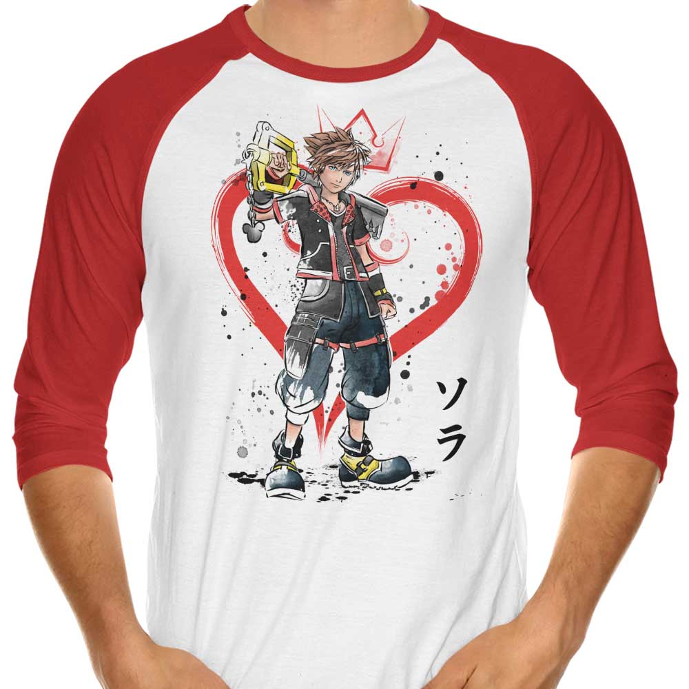Watercolor Kingdom 3/4 Sleeve Raglan Style T-Shirt for Fashion Lovers