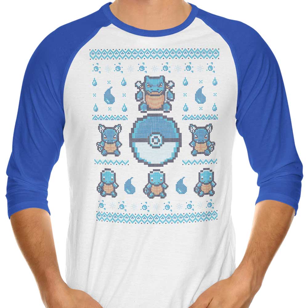 3/4 Sleeve Raglan Typhoonic Art Water Trainer Sweater T-Shirt