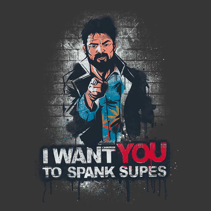 Getsousa Brand Men's Spank Supes Classic Ringer T-Shirt