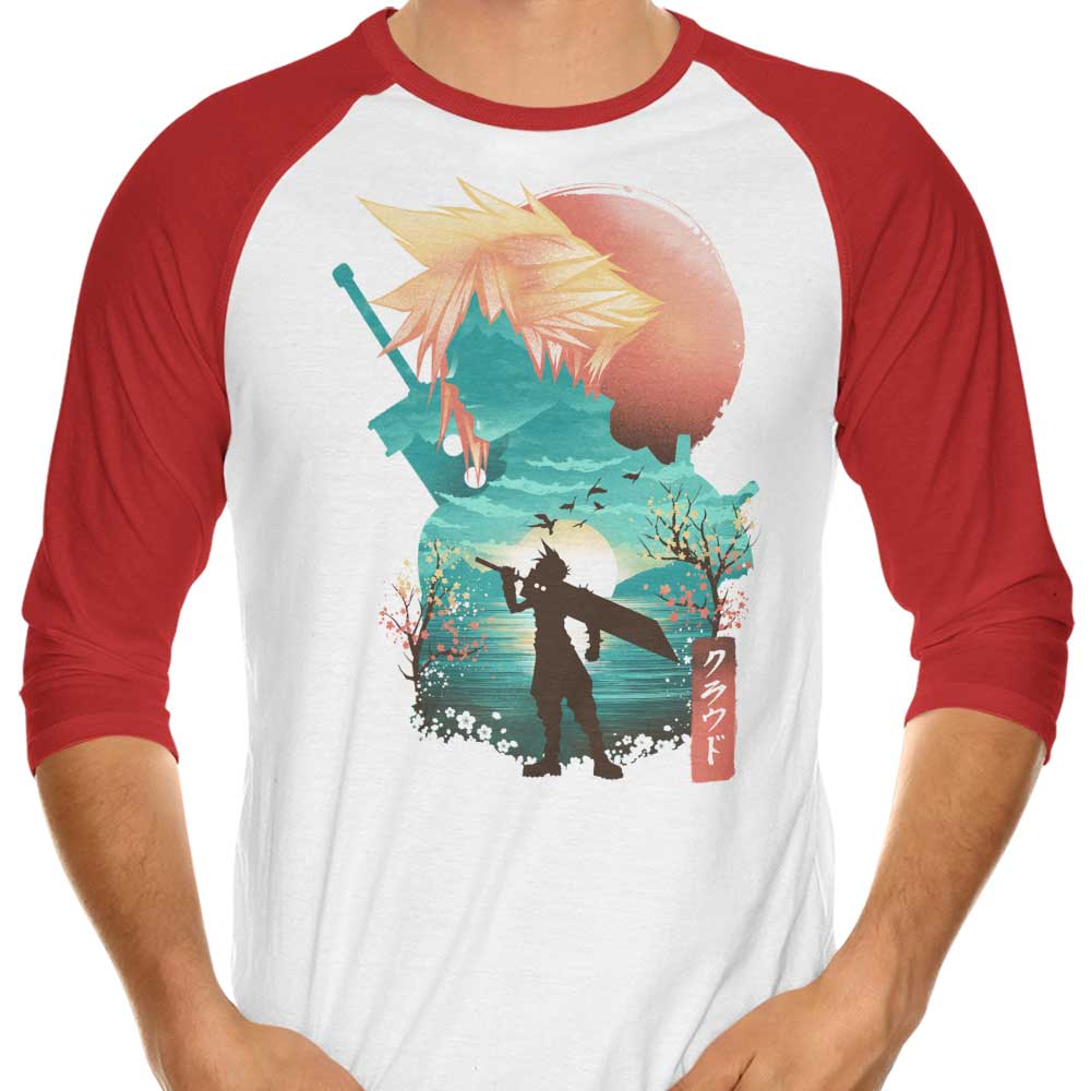 Dandingeroz Cloud Ukiyo-e 3/4 Sleeve Stylish Raglan T-Shirt
