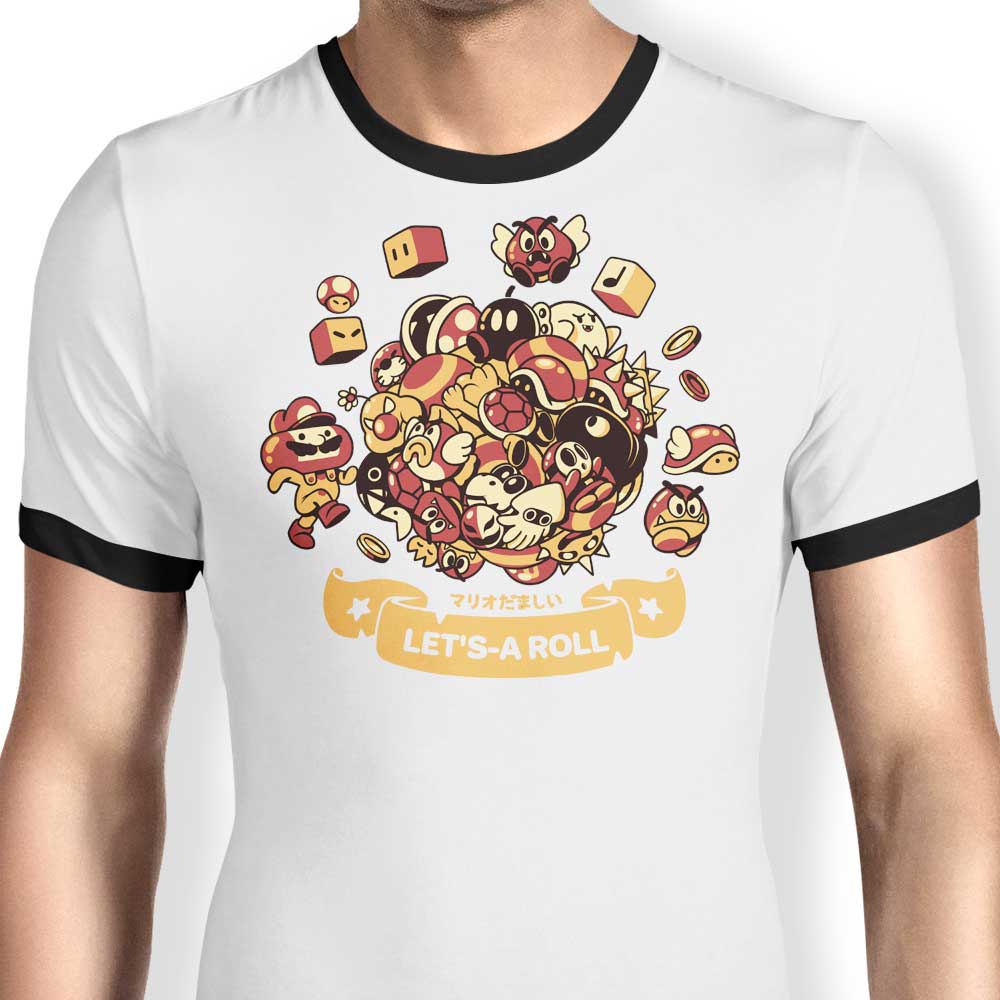 Ilustrata's Katamario-themed Men's Ringer Cotton T-Shirt