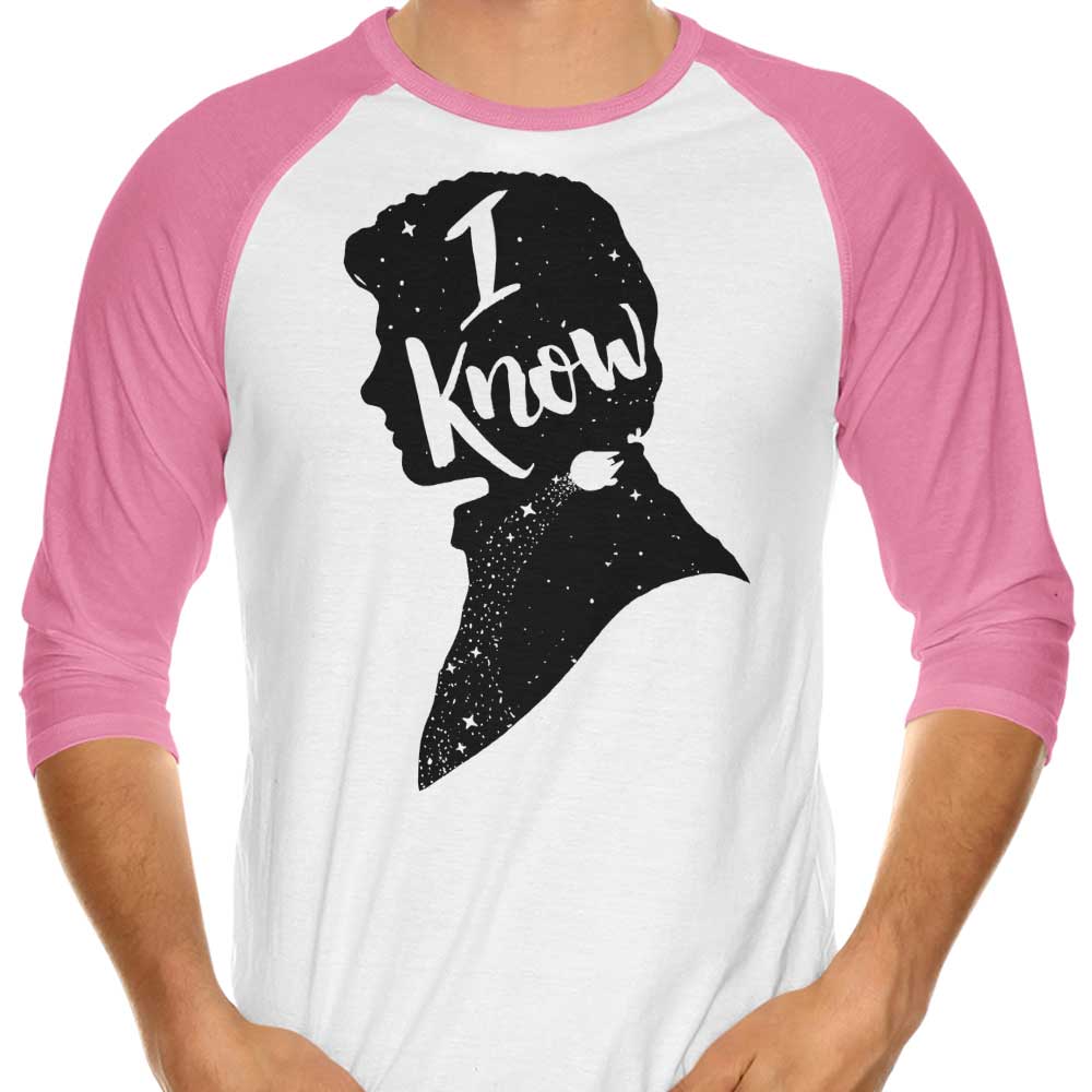 3/4 Sleeve Raglan T-Shirt with the Message 'I Know' from Creative Outpouring