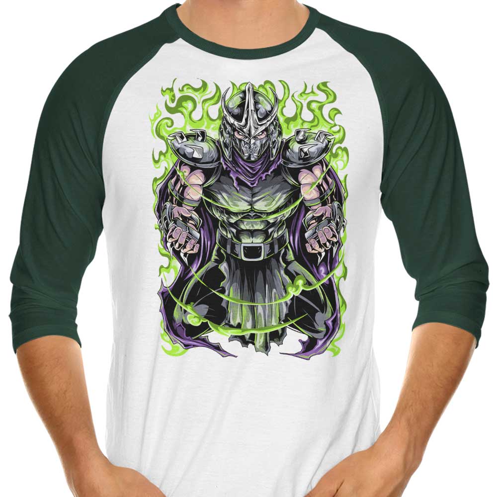 Shredded Power Men's 3/4 Sleeve Raglan Style T-Shirt for Workout Enthusiasts