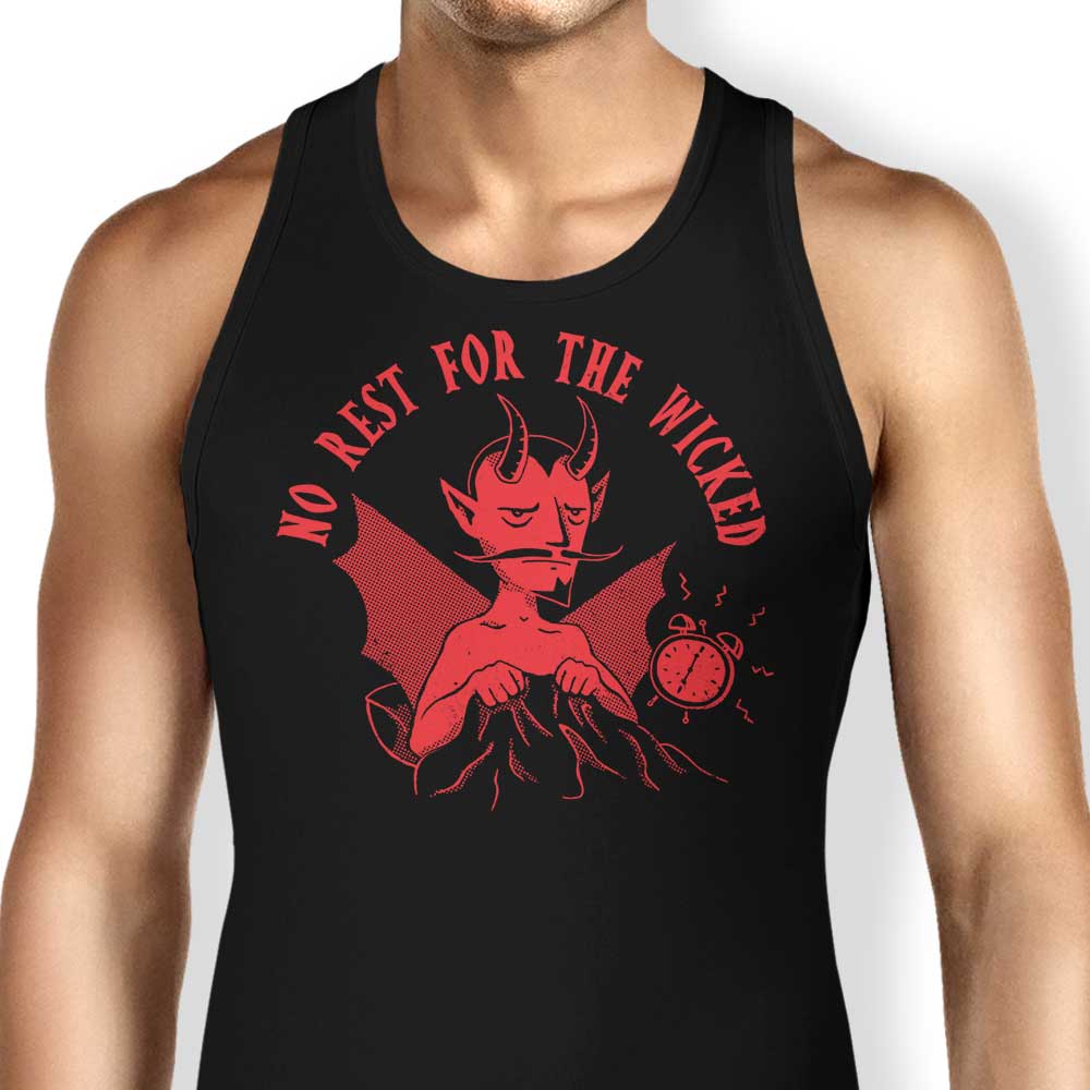 Comfortable 'No Rest for the Wicked' Unisex and Women's Tank Tops