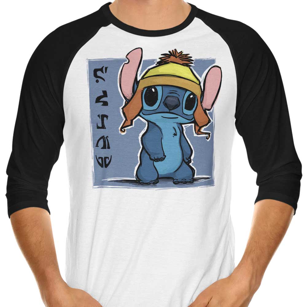 Stylish 3/4 Sleeve Raglan T-Shirt in Cunning Blue