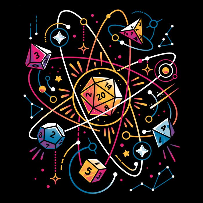 Men's Orbital Atomic Dice Apparel - Fashionable and Unique