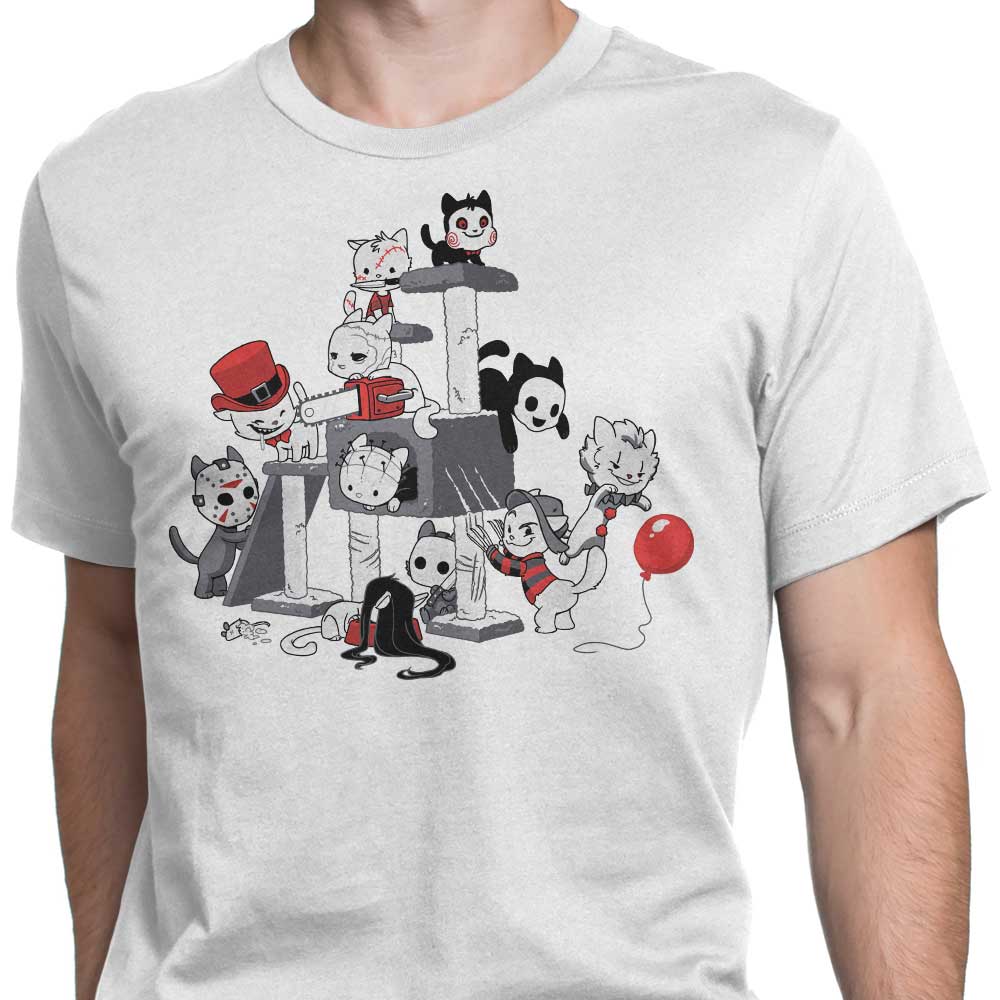 Horror Cats Themed Men's Clothing Apparel - T-Shirts and Premium T-Shirts