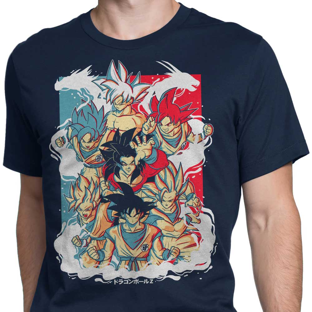 Men's Saiyan Transformation Inspired Apparel - T-Shirts and Premium T-Shirts