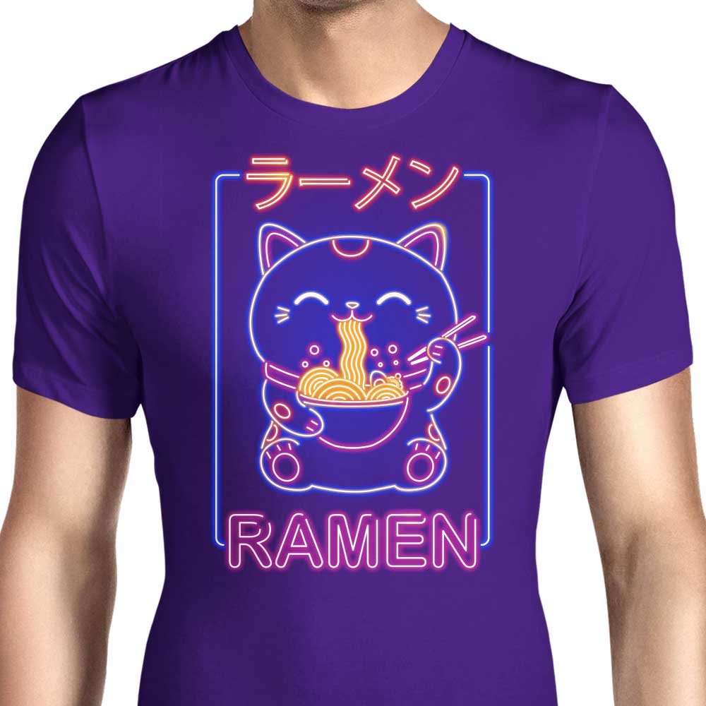 Neon Maneki - Neko Men's Fashion Apparel including T - Shirts and Premium T - Shirts