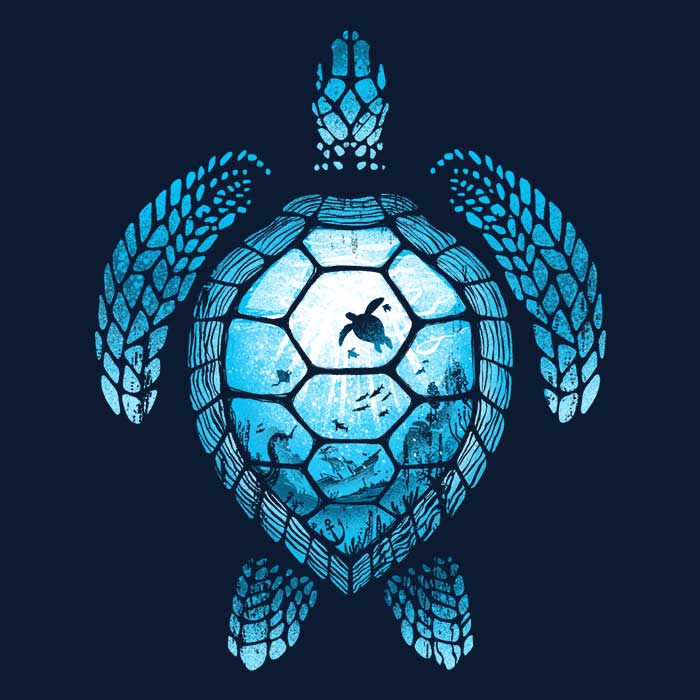 Alemaglia Men's Turtle Silhouette T-Shirts and Premium T-Shirts