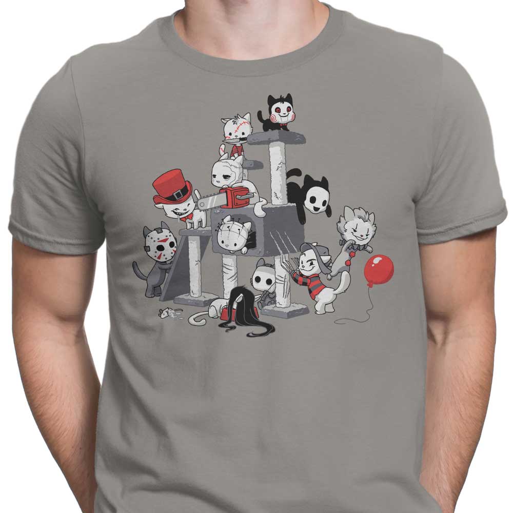 Horror Cats Themed Men's Clothing Apparel - T-Shirts and Premium T-Shirts