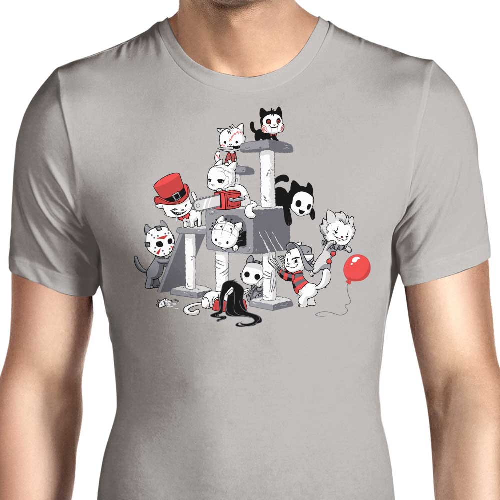 Horror Cats Themed Men's Clothing Apparel - T-Shirts and Premium T-Shirts