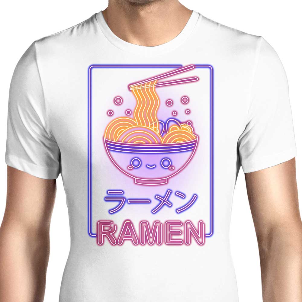 Neon Ramen Men's Fashionable Cotton Apparel - T-Shirts