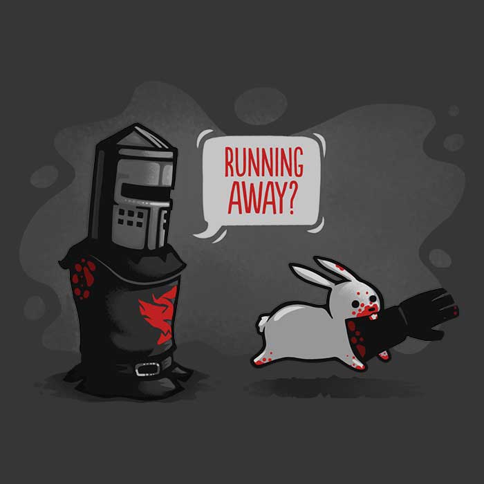 Naolito's Men's Running Away T-Shirts in Various Sizes