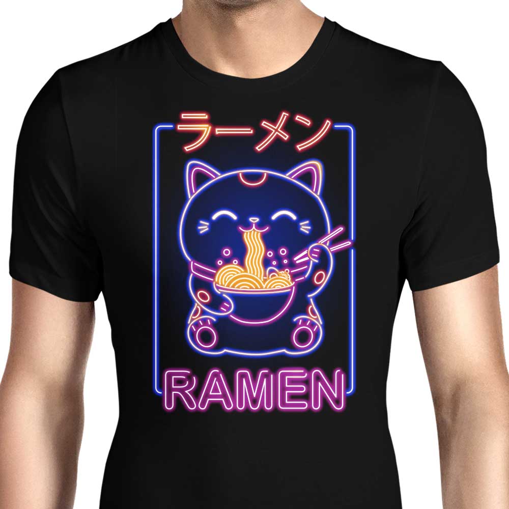 Neon Maneki - Neko Men's Fashion Apparel including T - Shirts and Premium T - Shirts
