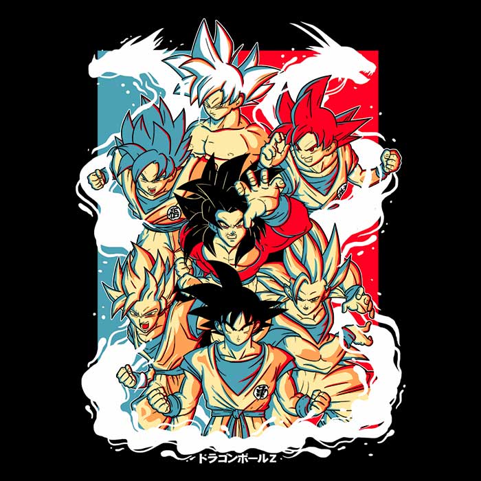 Men's Saiyan Transformation Inspired Apparel - T-Shirts and Premium T-Shirts