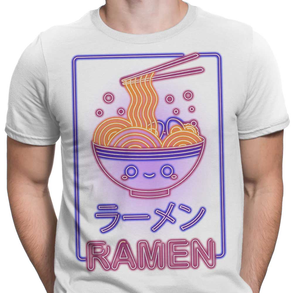 Neon Ramen Men's Fashionable Cotton Apparel - T-Shirts