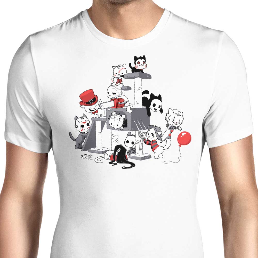 Horror Cats Themed Men's Clothing Apparel - T-Shirts and Premium T-Shirts