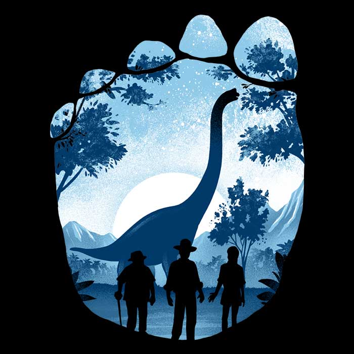 Men's Alemaglia Apparel with Brachiosaurus Footprint Design
