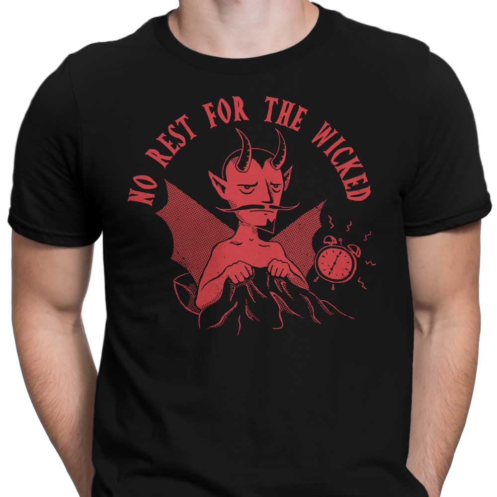 No Rest for the Wicked - A Collection of Men's Apparel including T-Shirts and Premium T-Shirts