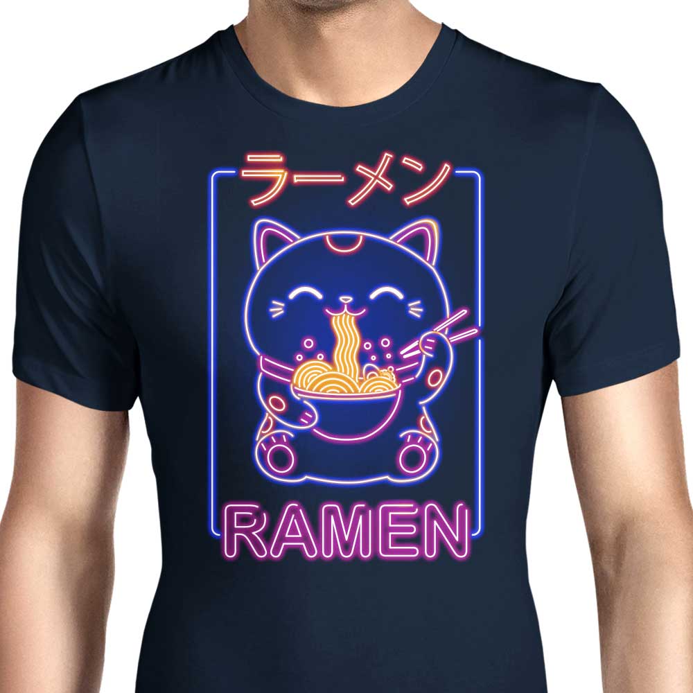 Neon Maneki - Neko Men's Fashion Apparel including T - Shirts and Premium T - Shirts