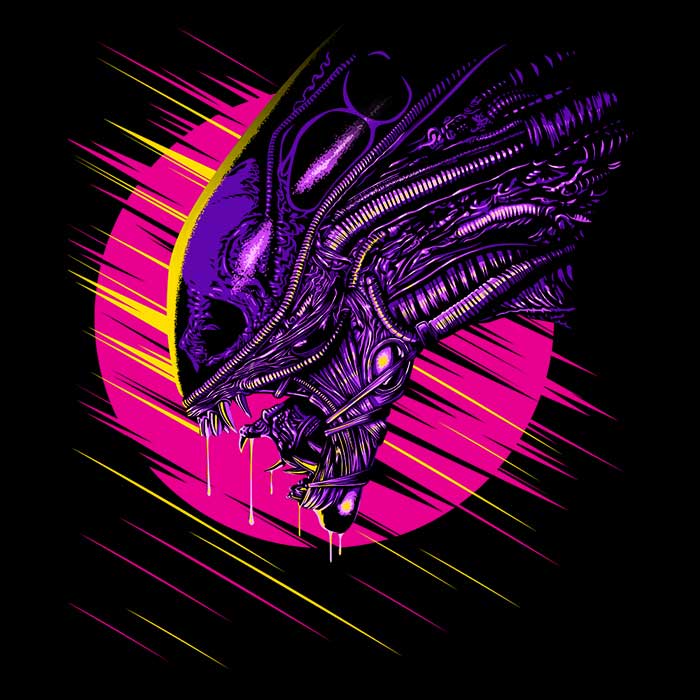 Psychedelic Alien-themed Men's Clothing Apparel