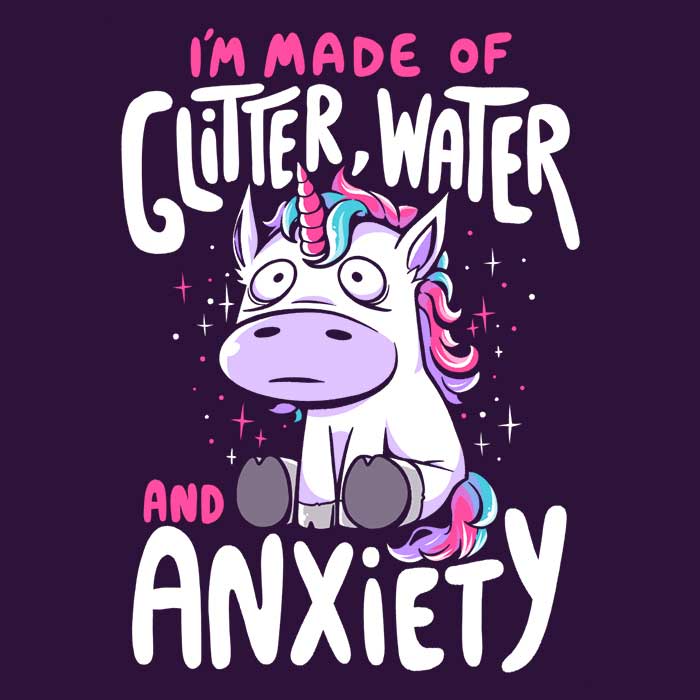 Stylish Men's Apparel - Glitter, Water, and Anxiety Collection