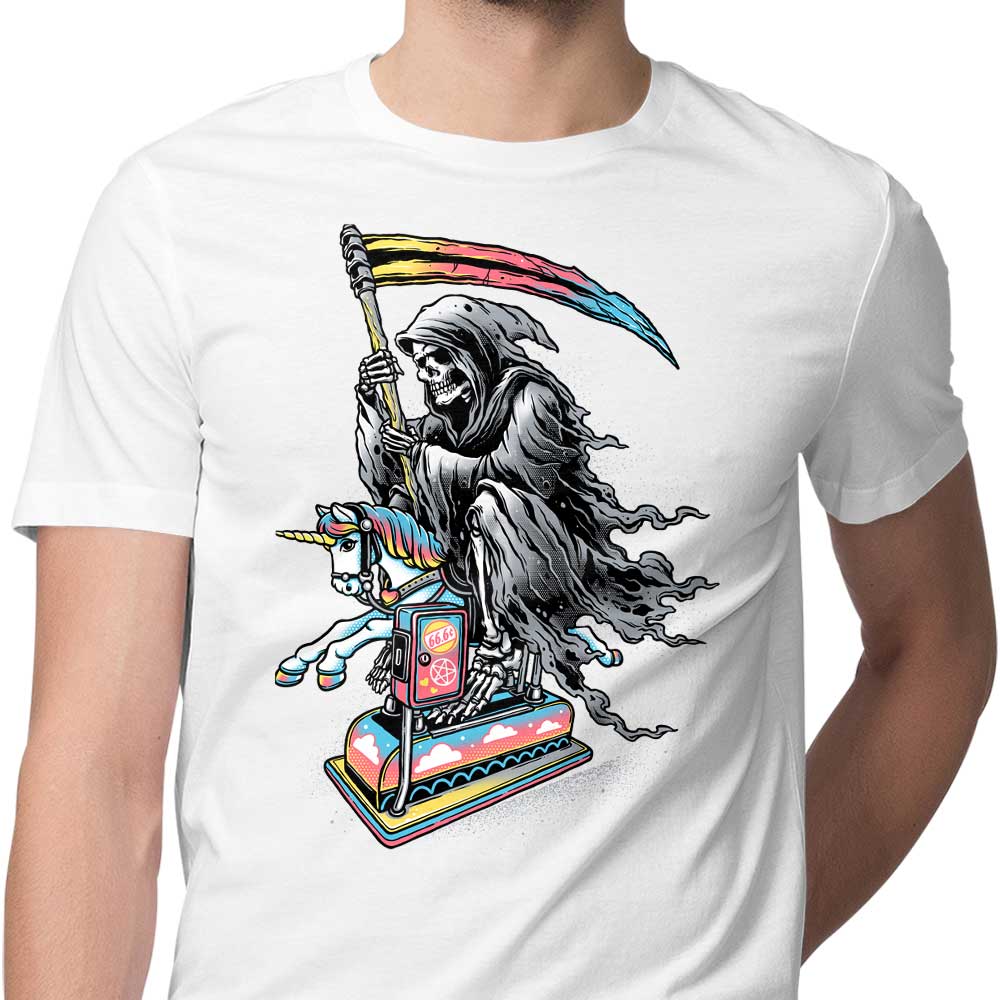Men's Stylish 'Death Enjoying Life' Apparel from Glitchygorilla