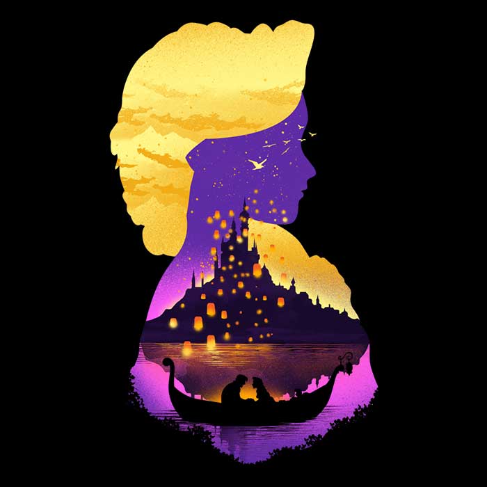 Men's Fashionable V-Neck Tower Princess Silhouette