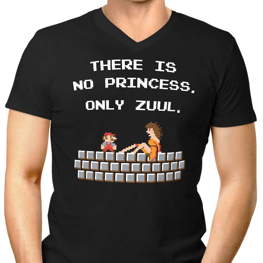 Mikehandyart Men's Stylish V-Neck 'There is No Princess' T-Shirt