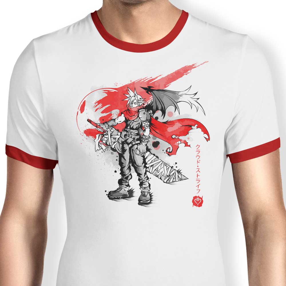 Ex-Soldier Kingdom Sumi-e Men's Stylish Ringer Cotton T-Shirt