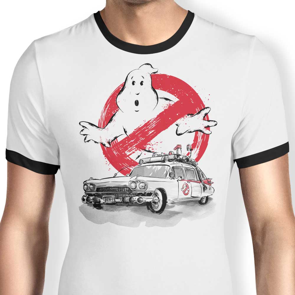 Ecto Sumi-e Ringer Style Men's T-Shirt