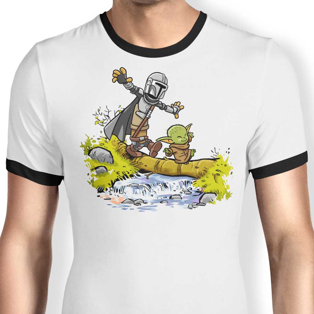 AlbertoCubatas Men's Baby and Merc Ringer Style T-Shirt